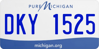 MI license plate DKY1525