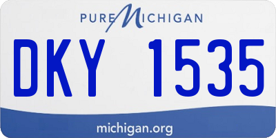 MI license plate DKY1535
