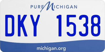 MI license plate DKY1538