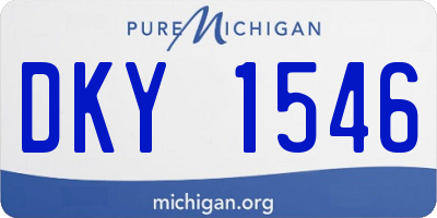 MI license plate DKY1546