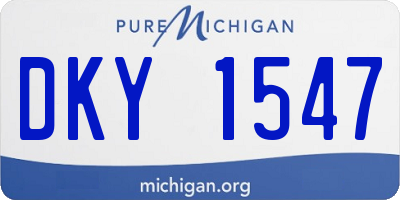 MI license plate DKY1547