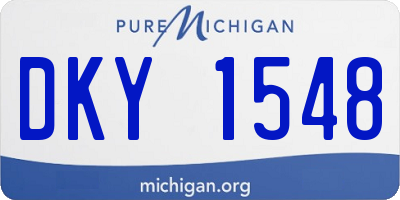 MI license plate DKY1548