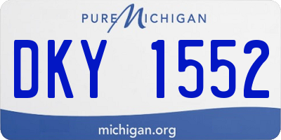 MI license plate DKY1552