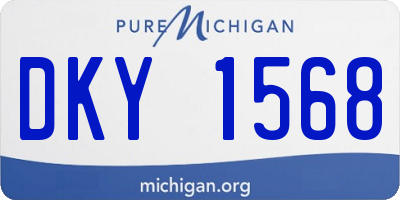 MI license plate DKY1568