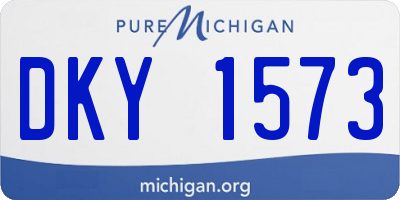 MI license plate DKY1573