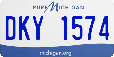 MI license plate DKY1574