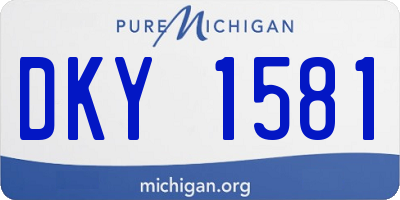 MI license plate DKY1581