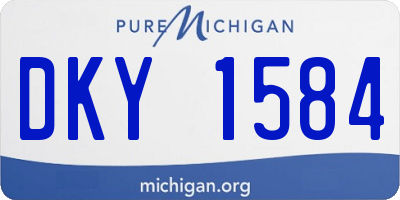 MI license plate DKY1584