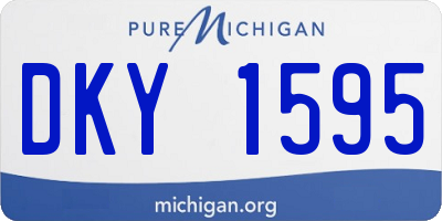 MI license plate DKY1595