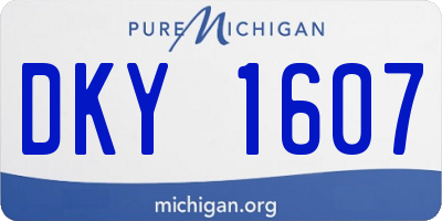 MI license plate DKY1607