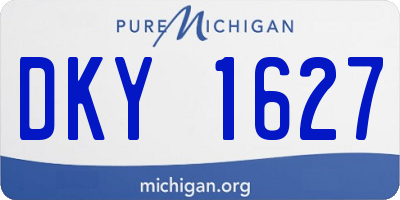 MI license plate DKY1627