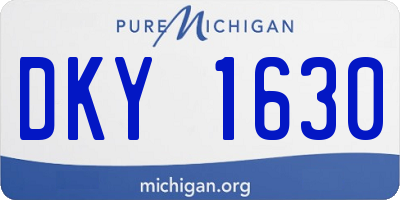 MI license plate DKY1630