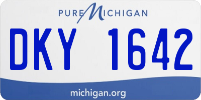 MI license plate DKY1642