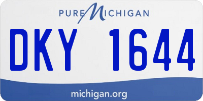 MI license plate DKY1644