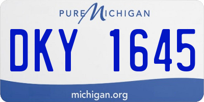 MI license plate DKY1645