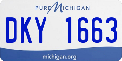 MI license plate DKY1663