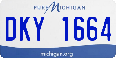 MI license plate DKY1664