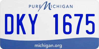 MI license plate DKY1675