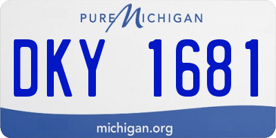 MI license plate DKY1681