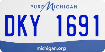 MI license plate DKY1691
