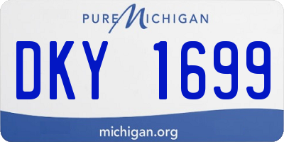 MI license plate DKY1699