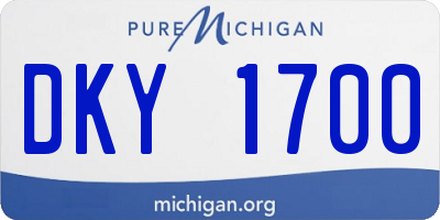 MI license plate DKY1700