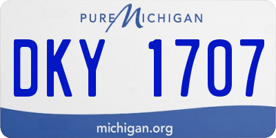 MI license plate DKY1707
