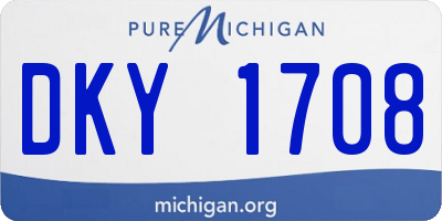 MI license plate DKY1708