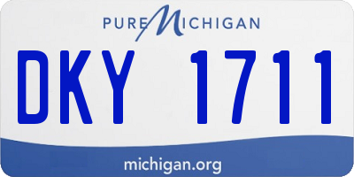 MI license plate DKY1711