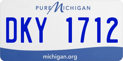 MI license plate DKY1712