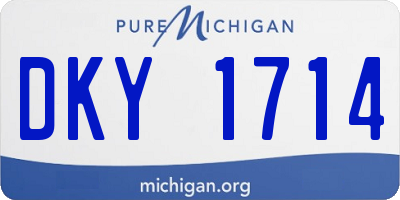 MI license plate DKY1714