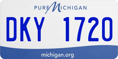 MI license plate DKY1720