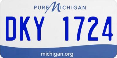 MI license plate DKY1724