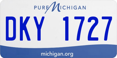 MI license plate DKY1727