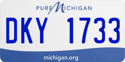 MI license plate DKY1733
