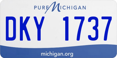MI license plate DKY1737