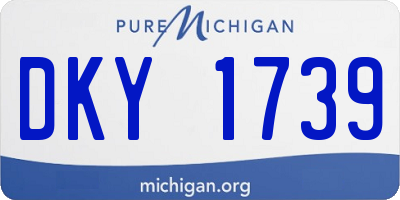 MI license plate DKY1739