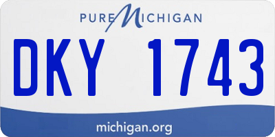 MI license plate DKY1743