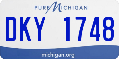 MI license plate DKY1748