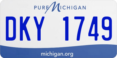 MI license plate DKY1749