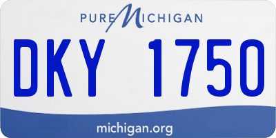 MI license plate DKY1750