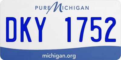 MI license plate DKY1752