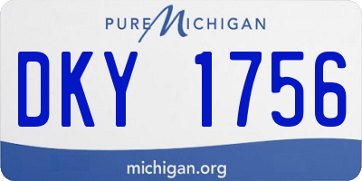 MI license plate DKY1756