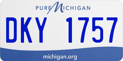 MI license plate DKY1757