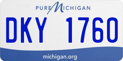 MI license plate DKY1760