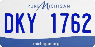 MI license plate DKY1762