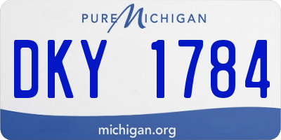 MI license plate DKY1784