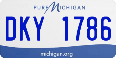 MI license plate DKY1786
