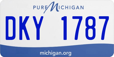 MI license plate DKY1787