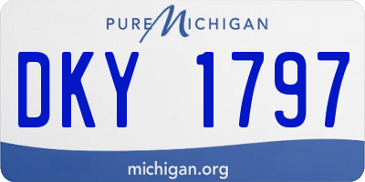 MI license plate DKY1797